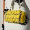 Bags*Mew Mews Fashion Tristano Faux Fur Crystal Bag