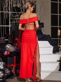 Dresses|Maxi Dresses*Bandage Trixie Off Shoulder Cutout Maxi Dress