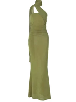 Dresses|Maxi Dresses*Mew Mews Fashion Vyxaris Strapless Ruched Draped Maxi Dress