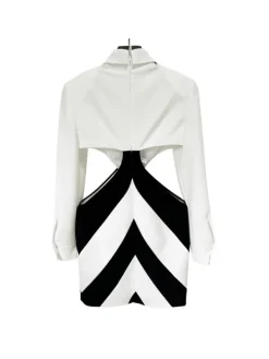Dresses|Mini Dresses*Mew Mews Fashion Wambach Folded Collar Cutout Mini Dress