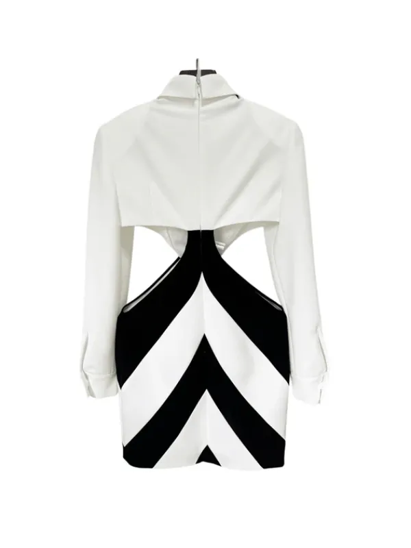 Dresses|Mini Dresses*Mew Mews Fashion Wambach Folded Collar Cutout Mini Dress