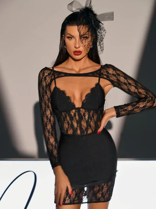 Dresses|Mini Dresses*Bandage Wilbur Lace Mini Dress