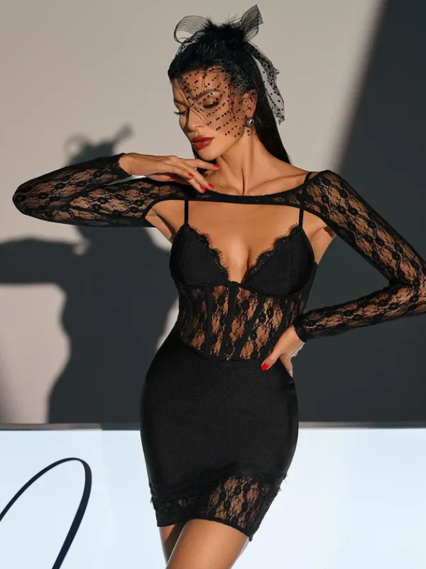 Dresses|Mini Dresses*Bandage Wilbur Lace Mini Dress