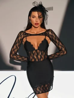 Dresses|Mini Dresses*Bandage Wilbur Lace Mini Dress