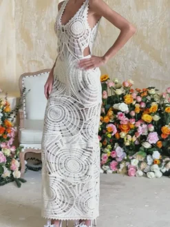 Dresses|Maxi Dresses*Mew Mews Fashion Xanvyre V Neck Cutout Knitted Maxi Dress