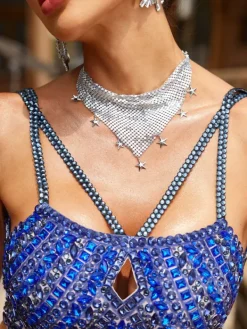 Necklaces*Mew Mews Fashion Xeenia Star Chainmail Necklace