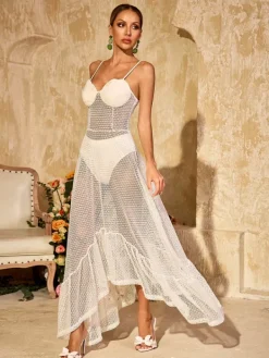 Dresses|Maxi Dresses*Mew Mews Fashion Xyvalis Spaghetti Cutout Lace Maxi Dress