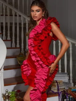 Dresses|Mini Dresses*Bandage Yemi One Shoulder Ruched Dress