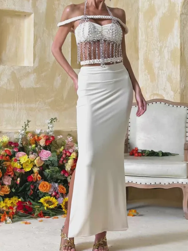 Sets & Co-ords*Mew Mews Fashion Yisrael Beaded Skirt Three Set