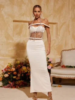 Sets & Co-ords*Mew Mews Fashion Yisrael Beaded Skirt Three Set