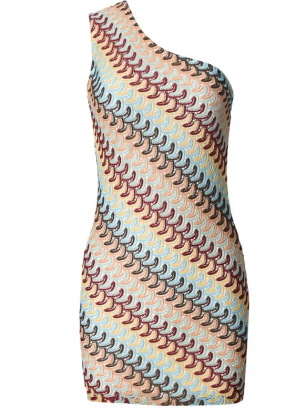 Dresses|Mini Dresses*Mew Mews Fashion Yvoryth One Shoulder Knitted Mini Dress