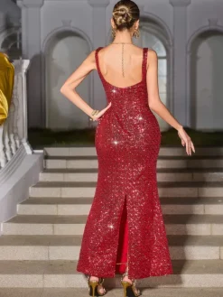 Dresses|Maxi Dresses*Mew Mews Fashion Zaelira Spaghetti Heart Sequin Midi Dress