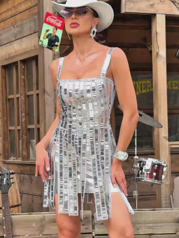 Embellishment|Dresses*Embellishment Zaryah Spaghetti Embellished Mini Dress