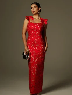 Dresses|Maxi Dresses*Mew Mews Fashion Zerrin Bow Floral Maxi Dress