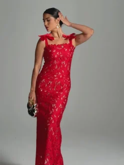 Dresses|Maxi Dresses*Mew Mews Fashion Zerrin Bow Floral Maxi Dress
