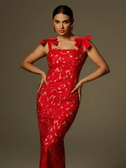 Dresses|Maxi Dresses*Mew Mews Fashion Zerrin Bow Floral Maxi Dress
