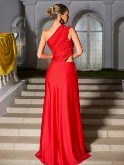 Dresses|Maxi Dresses*Mew Mews Fashion Zyxara One Shoulder Split Maxi Dress